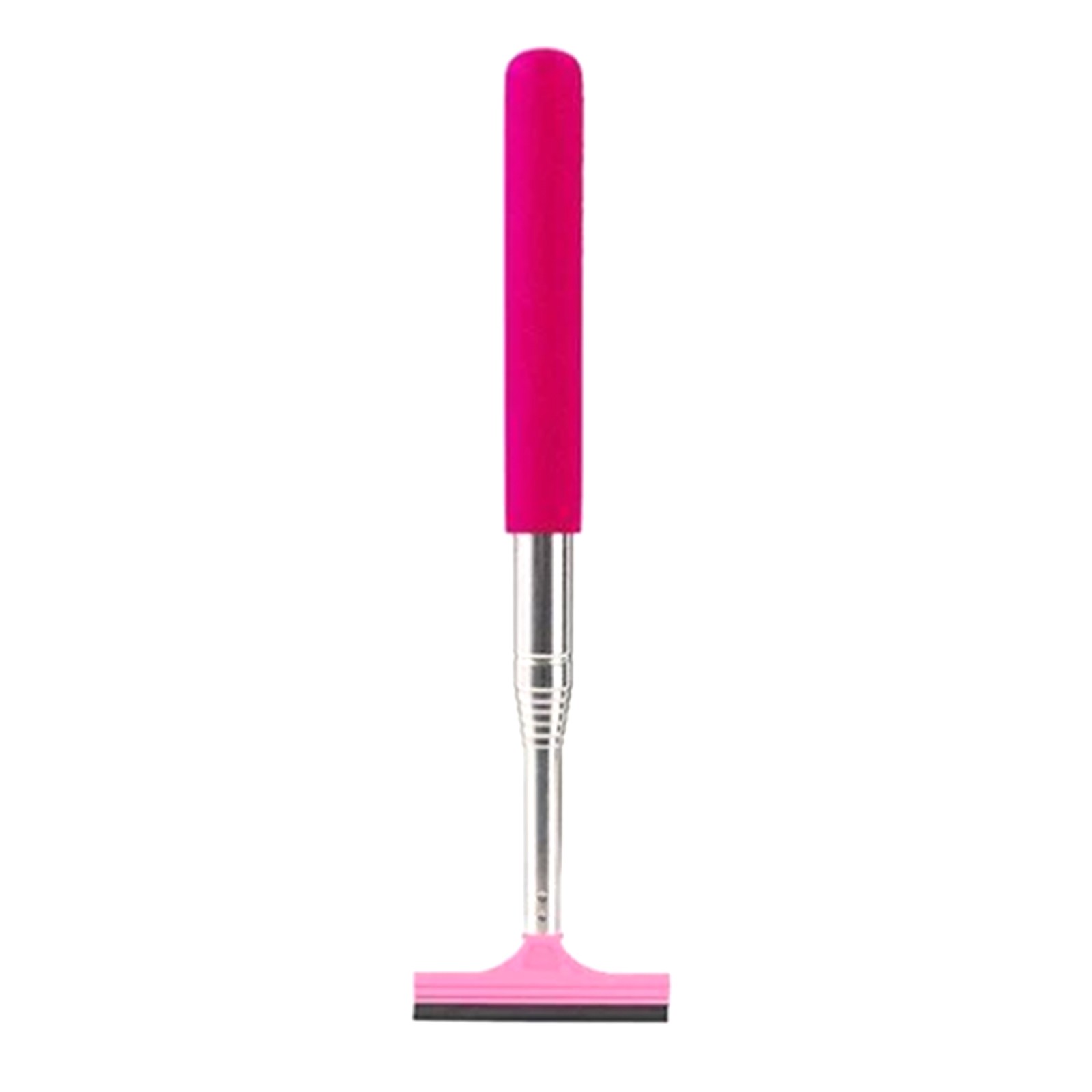 Bdday Retractable Car Rearview Mirror Wiper Portable Auto Mirror Squeegee Cleaner Long Handle Car Cleaning Tool Mirror Glass Mist Cleaner, Length Up To 115cm/45inch (Pink)